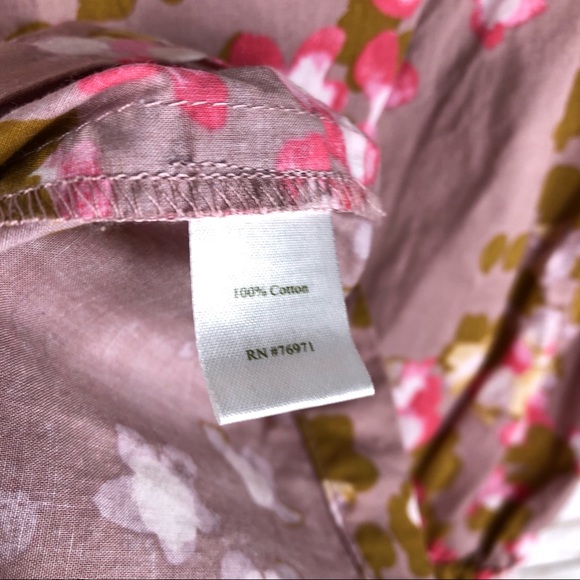 Garnet Hill floral vneck cotton sleeveless dress - Picture 8 of 8